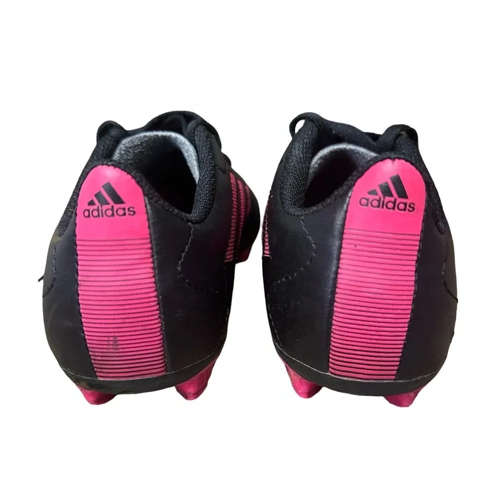 Adidas Child girls  black pink Goletto VIII Firm Ground Soccer cleats size 13